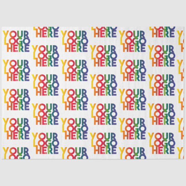 White Simple Business Logo Tissue Paper (Front)