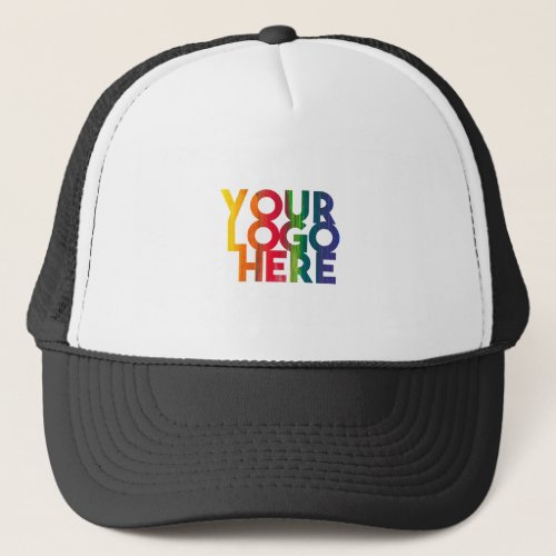 White Simple Business Logo  Trucker Hat