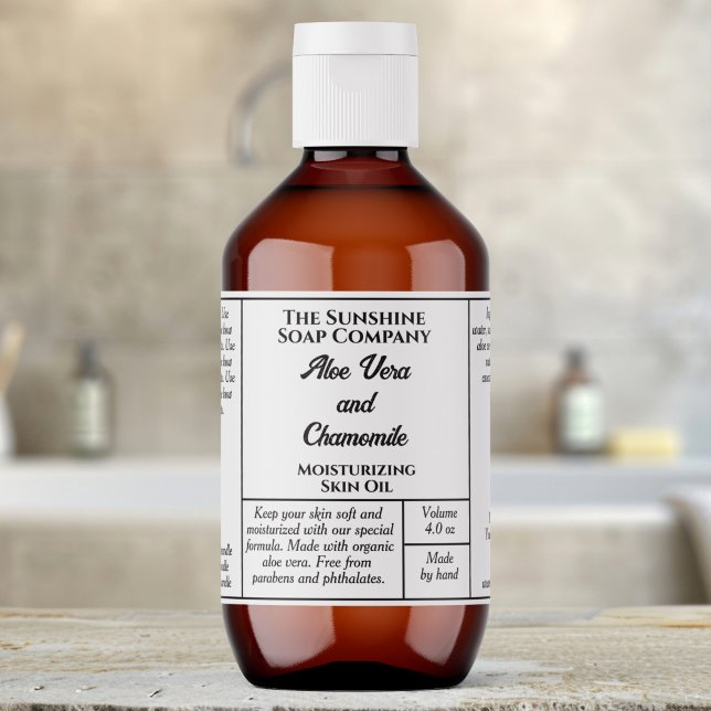 White simple cosmetics bottle label (Creator Uploaded)