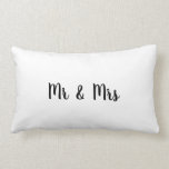 white simple minimal text style wedding lumbar pillow<br><div class="desc">design</div>