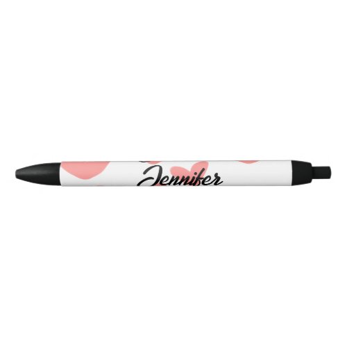 white simple minimal text style wedding red heart  black ink pen