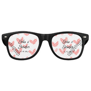 white simple minimal text style wedding red heart retro sunglasses