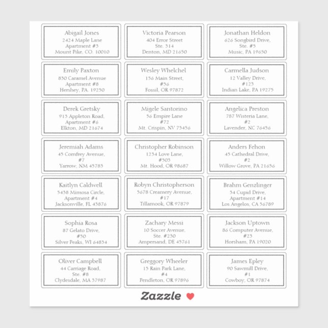 White Simple Minimalist Baby Shower Guest Address Sticker (Sheet)