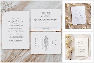 White Simple Minimalist Script Baby Shower