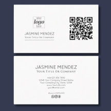 White Simple Modern QR Code Logo Social Icons  