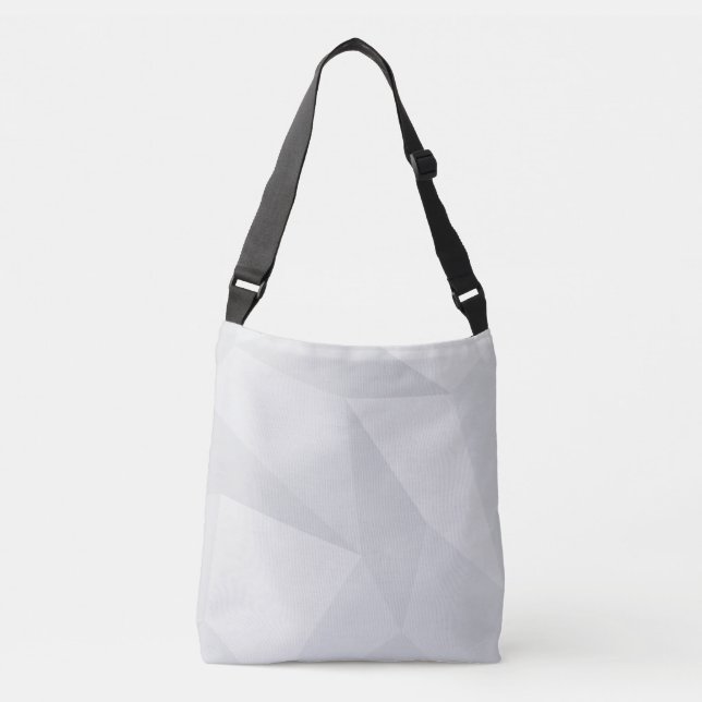 White, simple, modern, urban, cool, trendy pattern crossbody bag (Front)