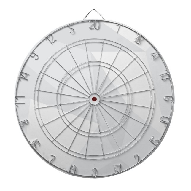 White, simple, modern, urban, cool, trendy pattern dart board (Front)