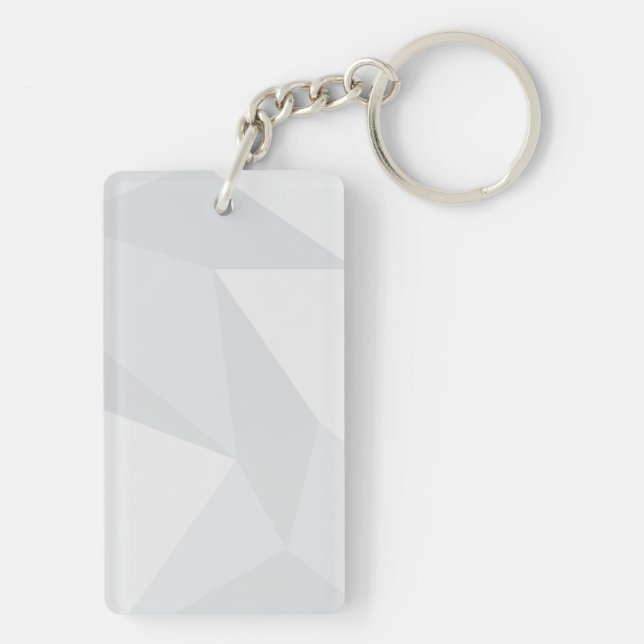 White, simple, modern, urban, cool, trendy pattern keychain (Back)