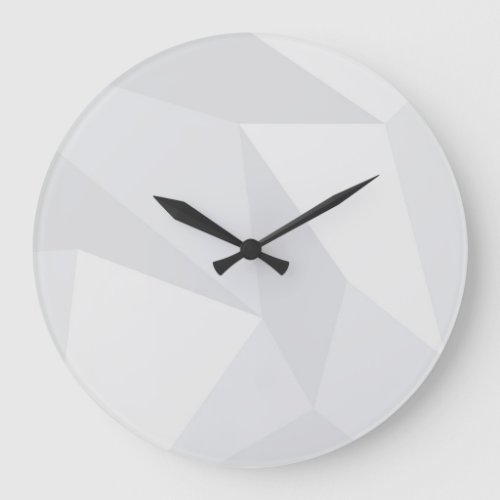 White simple modern urban cool trendy pattern large clock