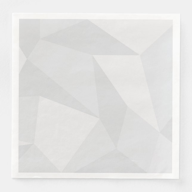 White, simple, modern, urban, cool, trendy pattern paper dinner napkins (Front)