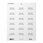 White Simple Plain Return Address Labels | Zazzle