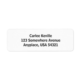 White Simple Plain Return Address Labels