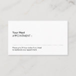 White Simple Professional Appointment Business Card at Zazzle