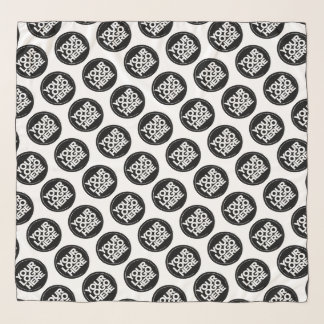 White Simple Repeating Business Logo Background Scarf