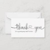 White Simple thank you for supporting our business