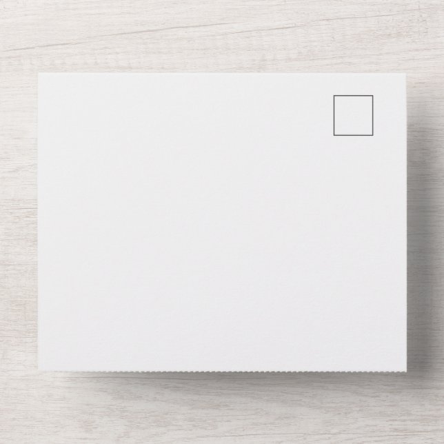  white simple wedding all in one invitation (Front)