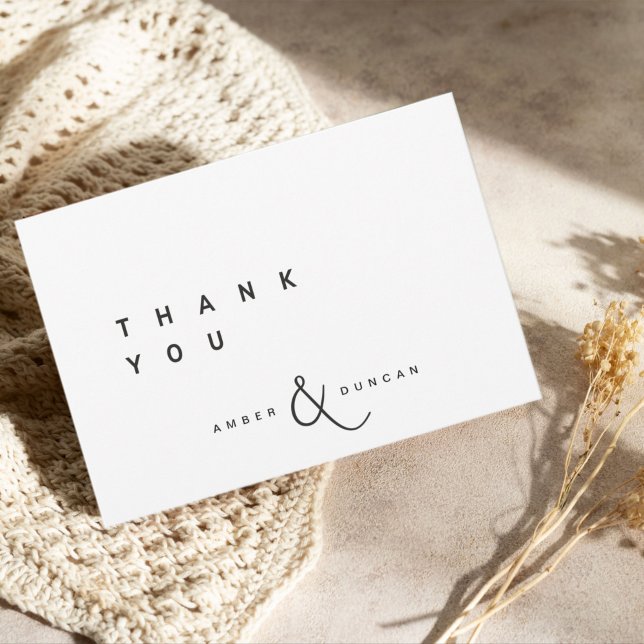 White | Simple Wedding Thank You Card (Creator Uploaded)