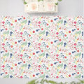 White Simple Wildflower Nursery Farmhouse Rug | Zazzle