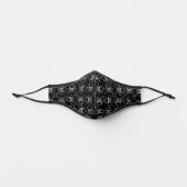 White Skull and Crossbones graphic Pattern Premium Face Mask (Front)
