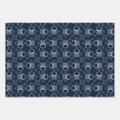 White Skull and Crossbones Wrapping Paper Sheets (Front 3)