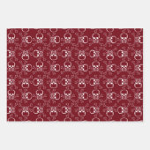 White Skull and Crossbones Wrapping Paper Sheets (Front 2)