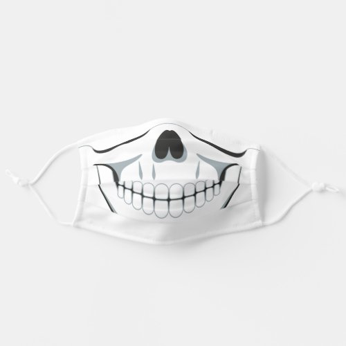 White Skull Day of The Dead Halloween Party Adult Cloth Face Mask