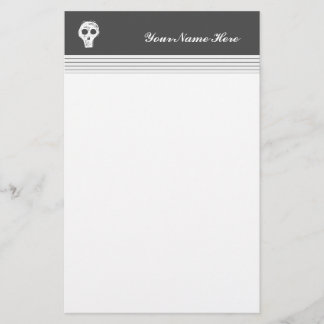 White Skull Stationery