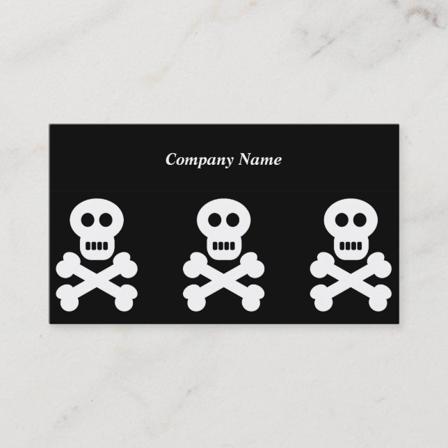 White Skulls, Company Name Business Card (Front)