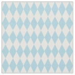White &amp; Sky Blue Harlequin Diamonds Fabric