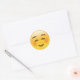 White Smiling Face Emoji Classic Round Sticker | Zazzle