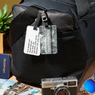 White Smoke Background Luggage Tag