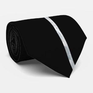 White Smoke Photo Thin Vertical Line on Black Tie