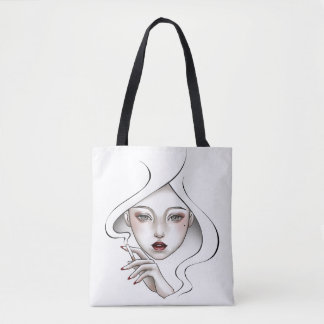 White Smoked Girl Trash Bag