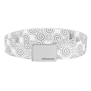 White snail abstract hmong belt