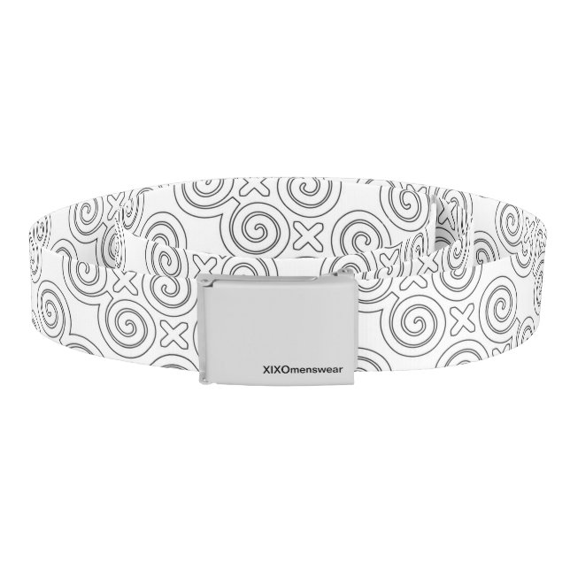 White snail abstract hmong belt (Coil)