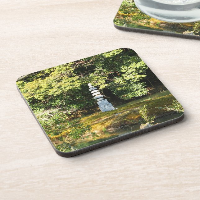 White Snake Pagoda / Hakuja No Tsuka Beverage Coaster (Left Side)