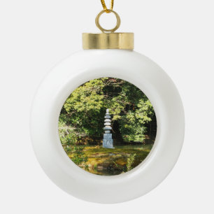 White Snake Pagoda / Hakuja No Tsuka Ceramic Ball Christmas Ornament