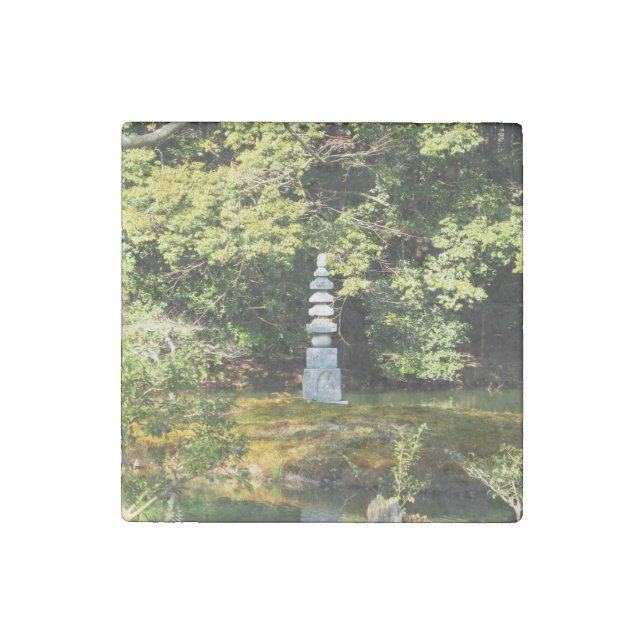 White Snake Pagoda / Hakuja No Tsuka Stone Magnet (Front)