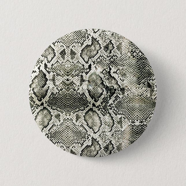 White Snake print Button (Front)