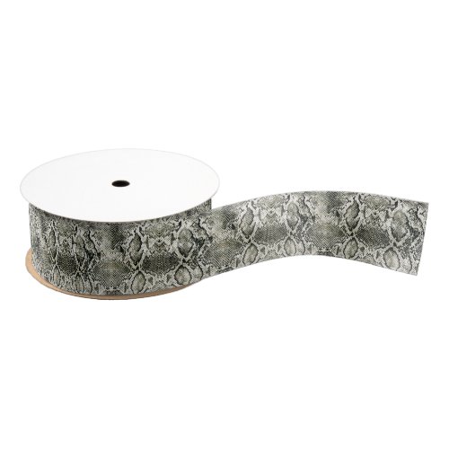 White Snake print Grosgrain Ribbon