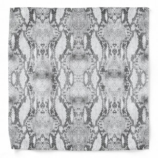 White Snake Skin Print Bandana