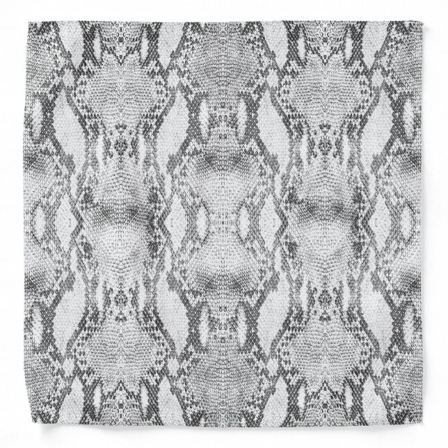 White Snake Skin Print Bandana (Front)