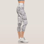 White Snake Skin Print Capri Leggings<br><div class="desc">White Snake Skin Print Capri Leggings by Gerson Ramos.</div>
