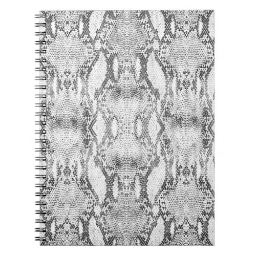 White Snake Skin Print Notebook