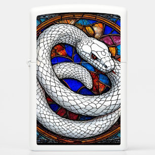 White Snake Zippo Lighter