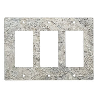 White Snakeskin Lightswitch Cover Wall Plate