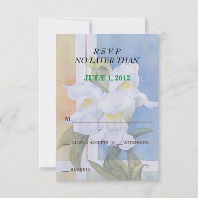 WHITE SNAPDRAGONS CUSTOMIZABLE RSVP CARDS (Front)