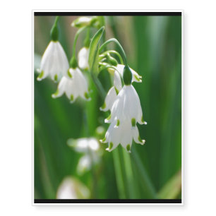 White Snow Drop Lilies Temporary Tattoos