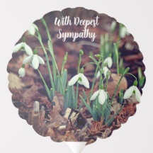 White Snow Drops With Deepest Sympathy