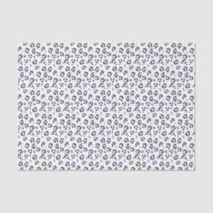 White Snow Leopard Animal Print Tissue Paper
